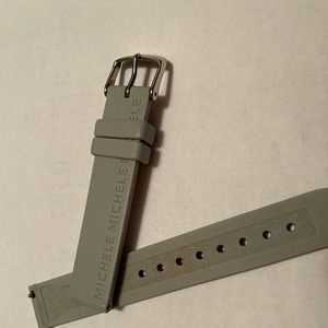 Michele Grey Rubber Wrist Strap